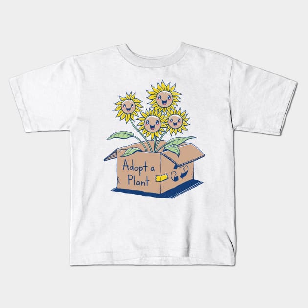 Adopt a Plant Kids T-Shirt by Vincent Trinidad Art